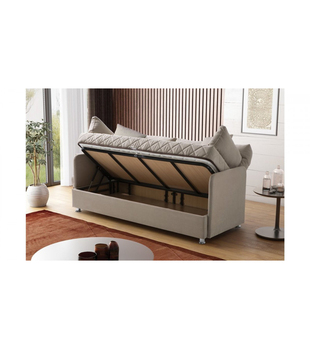 CANAPÉ DAYBED BEIGE 190 x 80 x 46