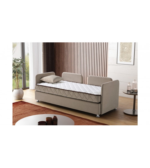 CANAPÉ DAYBED BEIGE 190 x 80 x 46