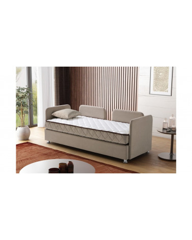 CANAPÉ DAYBED BEIGE 190 x 80 x 46