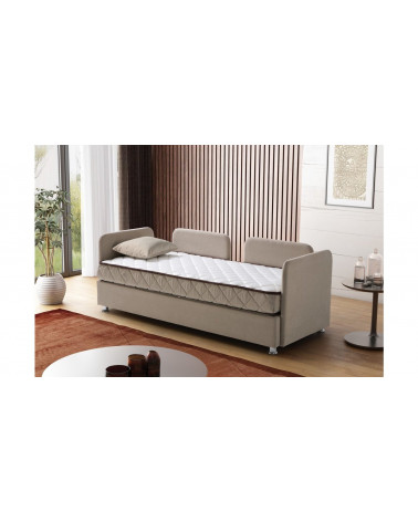 CANAPÉ DAYBED BEIGE 190 x 80 x 46