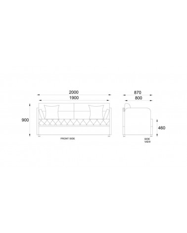 CANAPÉ DAYBED BEIGE 190 x 80 x 46