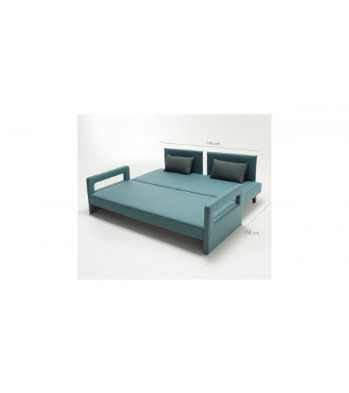 Canapé-lit ELITE TURQUOISE 200 x 80 x 80