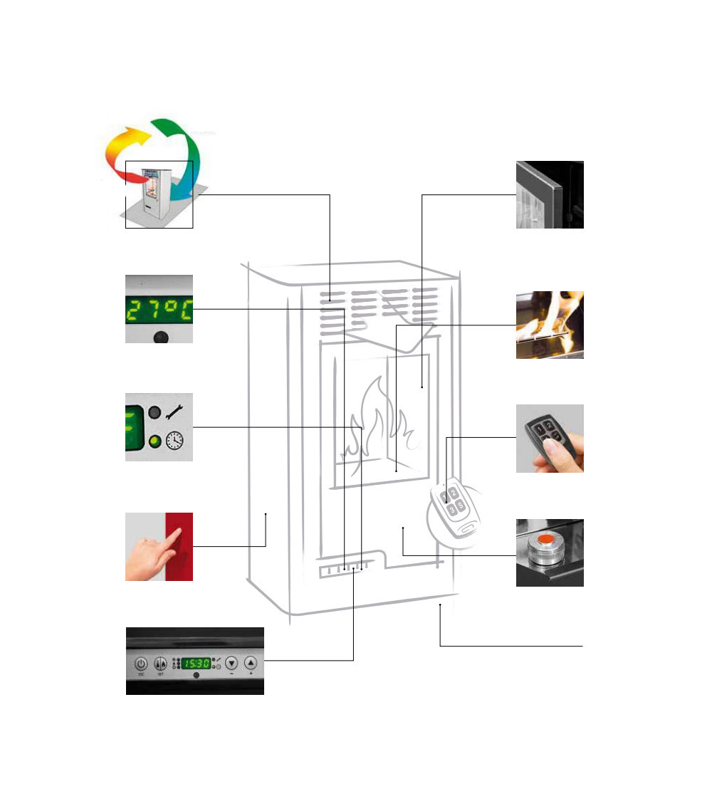 Pôele bio-éthanol RUBY MINI SMART 2300 W en plusieurs couleurs Pôele bio-éthanol RUBY MINI SMART 2300 W en plusieurs couleurs