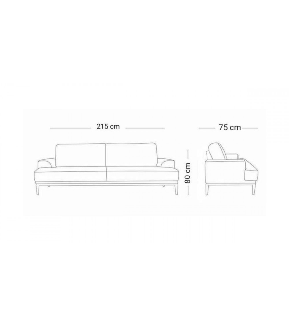 CANAPÉ Gamma GRIS 215 x 75 x 80 CANAPÉ Gamma GRIS 215 x 75 x 80