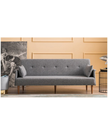 CANAPÉ REVOS GRIS 190 x 75 x 85