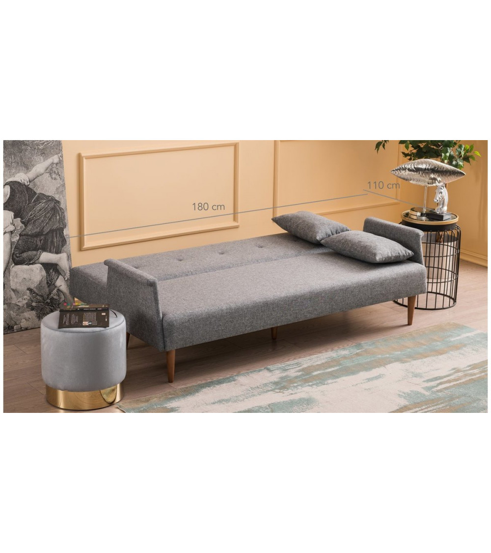 CANAPÉ REVOS GRIS 190 x 75 x 85