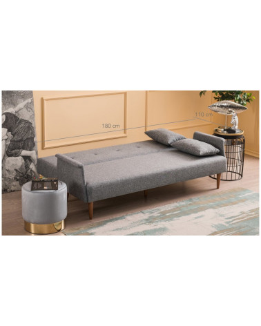 CANAPÉ REVOS GRIS 190 x 75 x 85