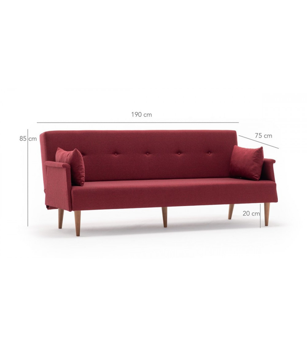 CANAPÉ REVOS ROUGE 190 x 75 x 85 CANAPÉ REVOS ROUGE 190 x 75 x 85