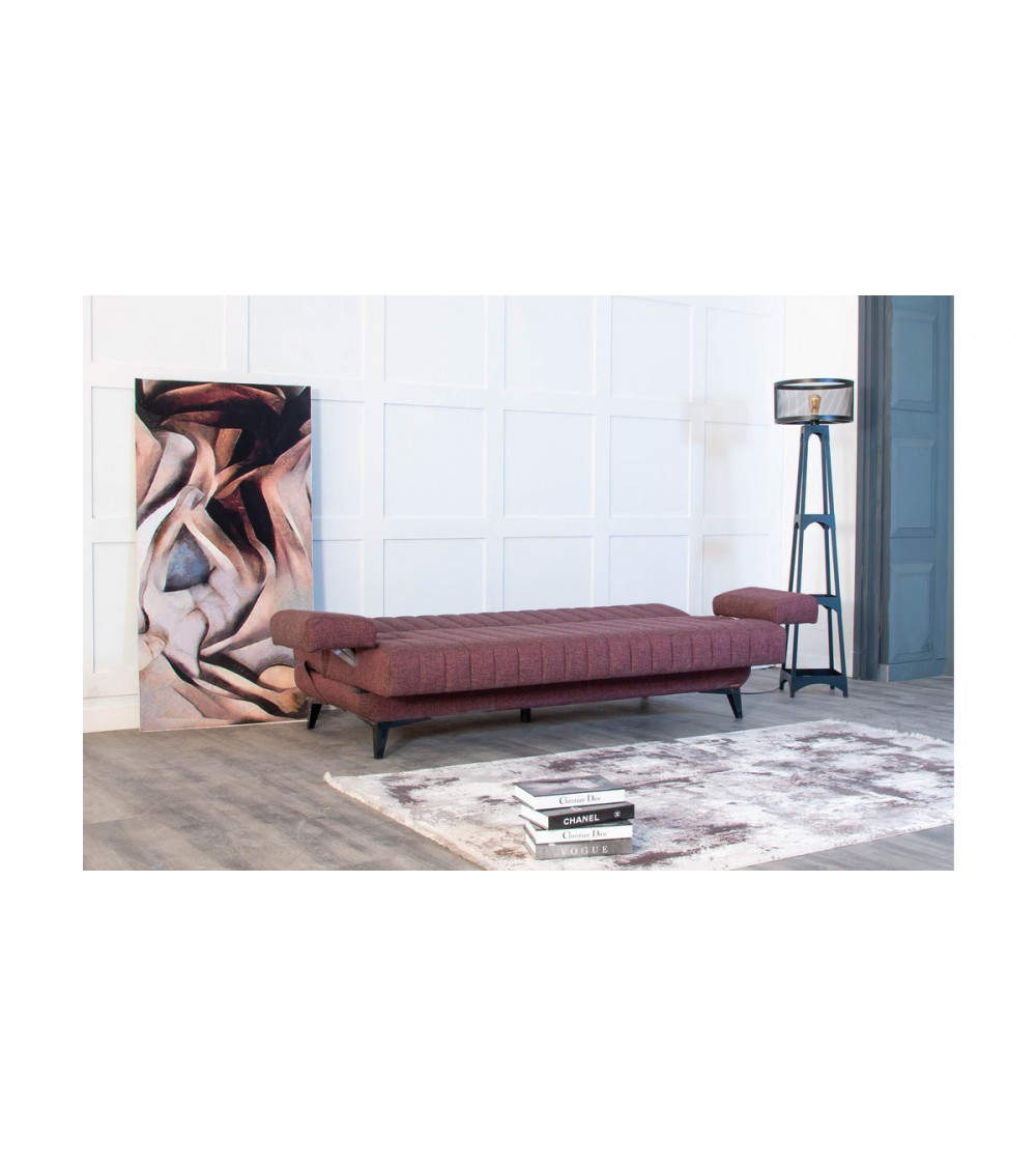CANAPÉ LISA SPORTS BORDEAUX 190 x 82 x 80
