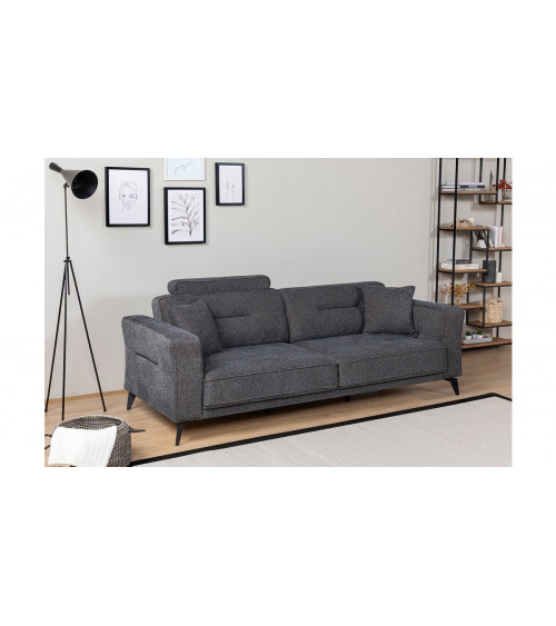 CANAPÉ LOFT GRIS 235 x 95 x 80