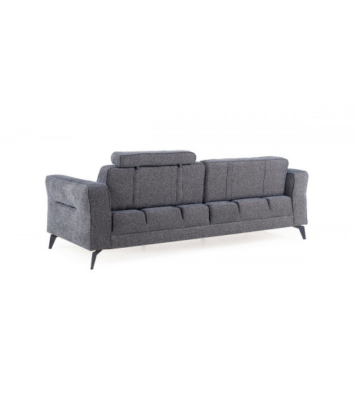 CANAPÉ LOFT GRIS 235 x 95 x 80