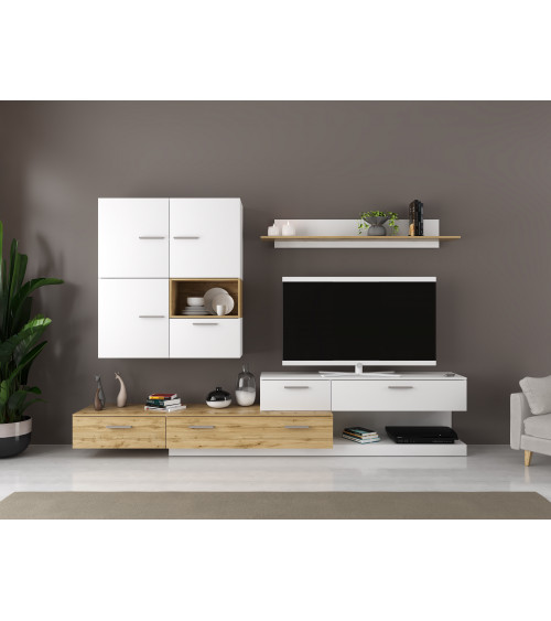 Ensemble meuble tv ASTON blanc 280 cm