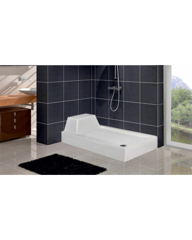 Plato de ducha ovalado con asiento SANDY en varias dimensiones