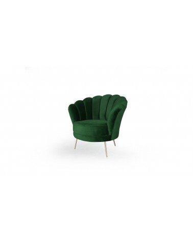 Fauteuil forme coquillage vert