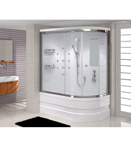 Combiné baignoire-douche DIANA angle gauche en 140/150/160 x 75 cm