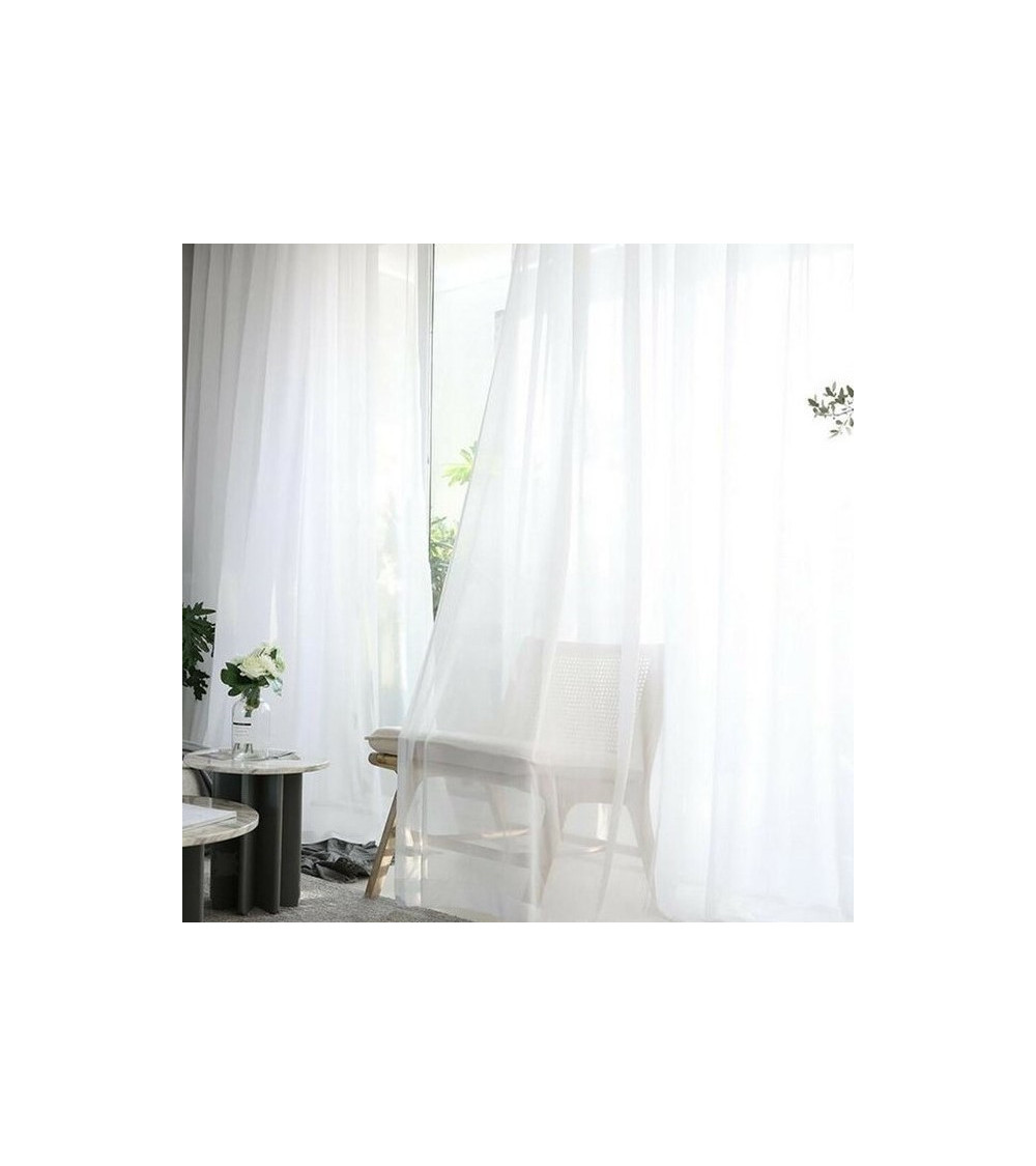 Rideau tamisant tulle blanc en plusieurs dimensions