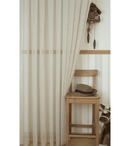 Rideau tamisant MASARELLI tulle beige en plusieurs dimensions