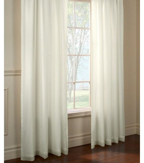Cortina tamizante de una sola pieza LUXE blanco en varias dimensiones