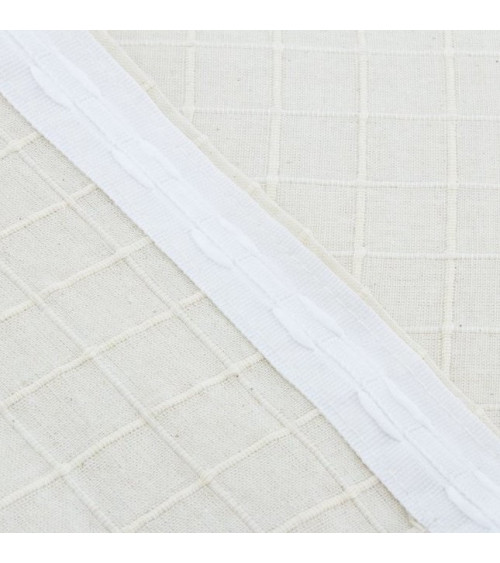 Cortina de una sola pieza VINTAGE en algodón beige en varias dimensiones