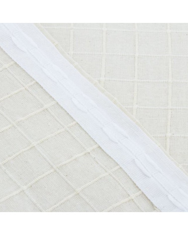 Cortina de una sola pieza VINTAGE en algodón beige en varias dimensiones