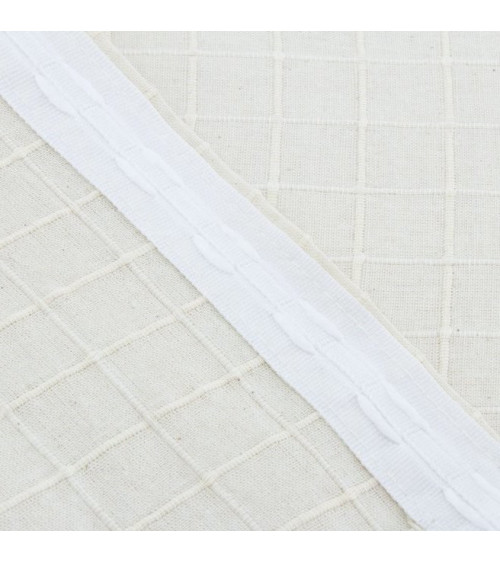 Cortina en algodón de una sola pieza VINTAGE beige en varias dimensiones