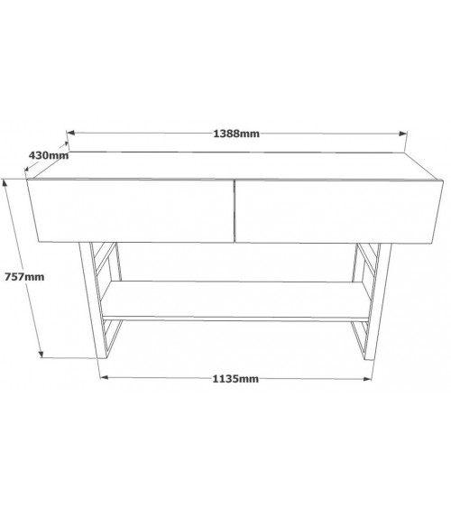 Consola FER MÉTALLIQUE 139 cm