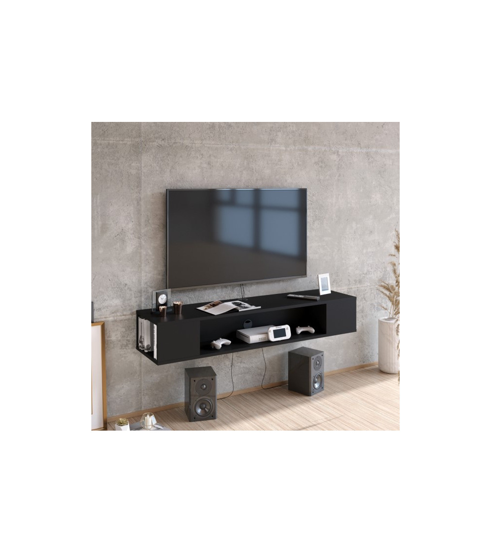 Meuble TV PETI noir 180 cm