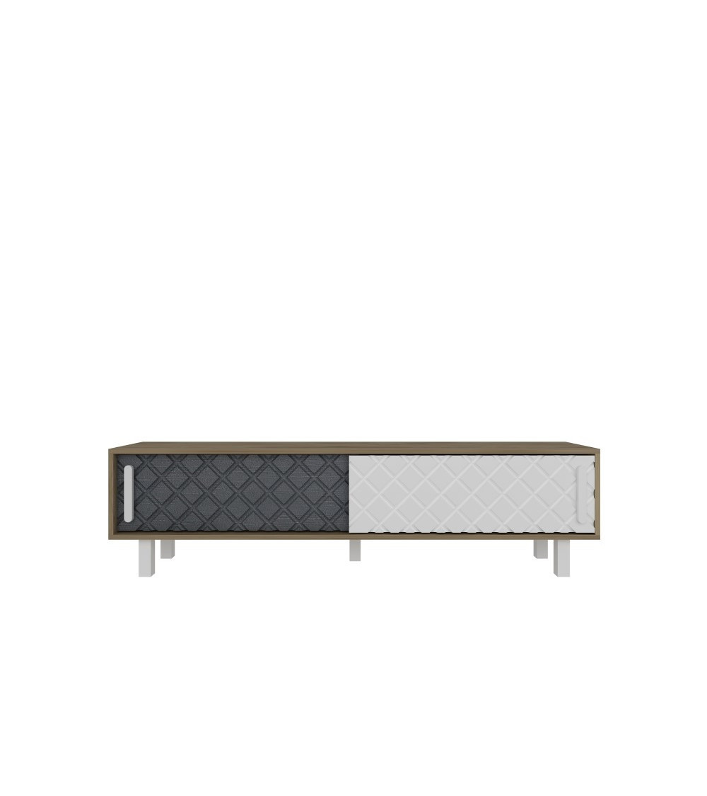 Meuble TV ROB blanc et anthracite 180 cm Meuble TV ROB blanc et anthracite 180 cm