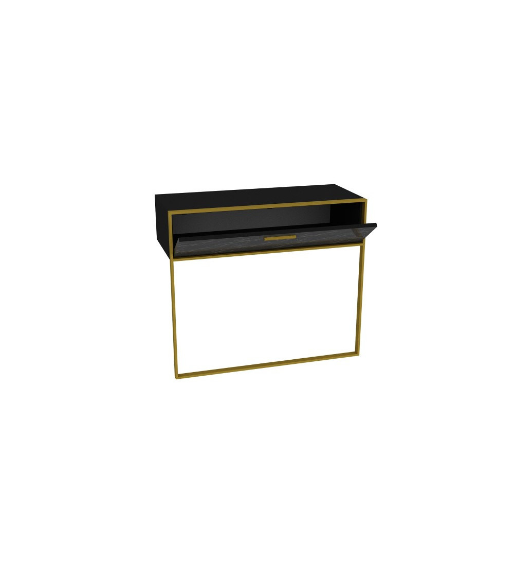 Console POLKA noir et doré 90 cm Console POLKA noir et doré 90 cm