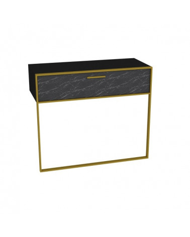 Mueble TV POLKA negro y dorado 160 cm