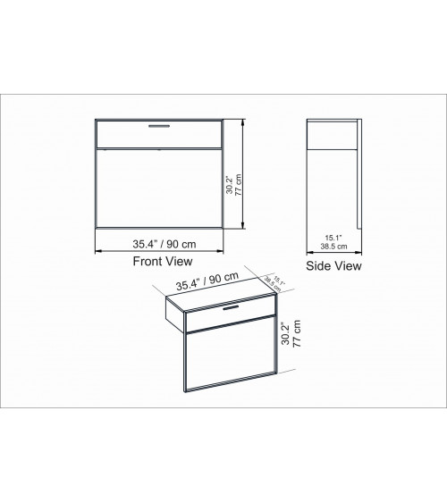 Mueble TV POLKA negro y dorado 160 cm