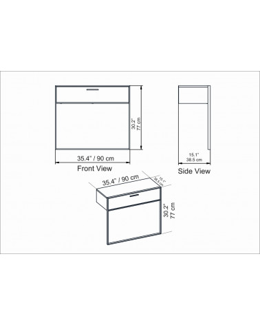 Mueble TV POLKA negro y dorado 160 cm