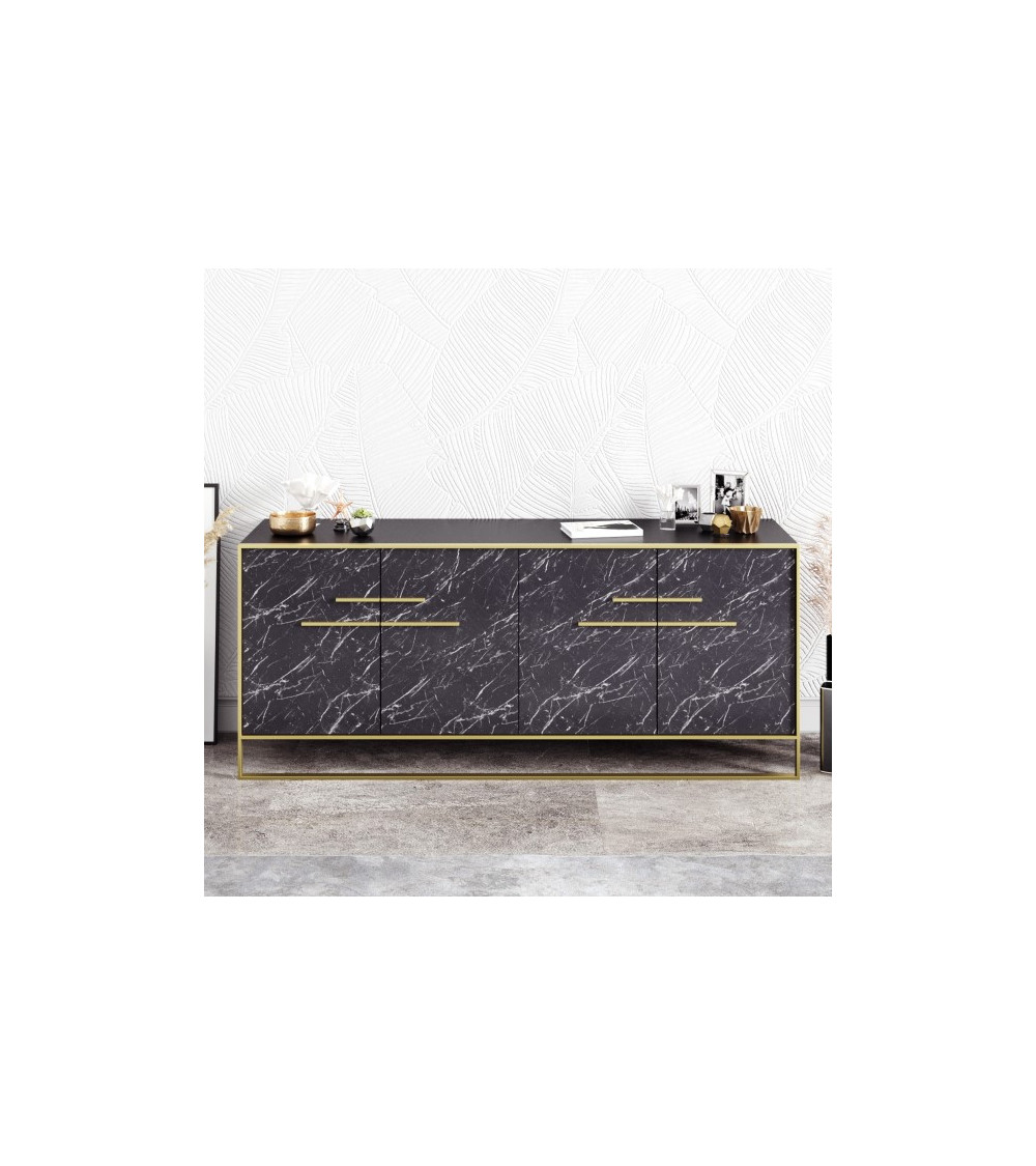 Buffet POLKA noir et doré 180 cm Buffet POLKA noir et doré 180 cm
