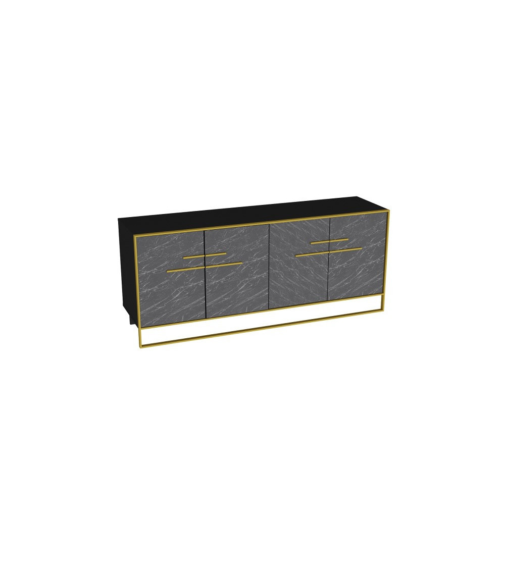 Buffet POLKA noir et doré 180 cm Buffet POLKA noir et doré 180 cm