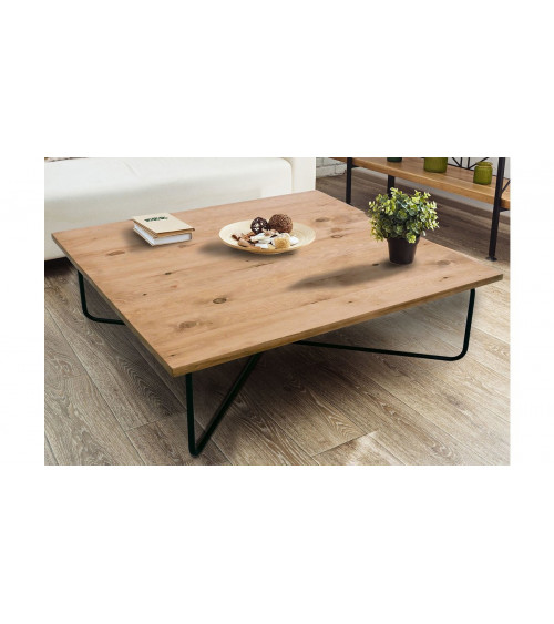 Table basse WOODESK MASSIVE BOIS 70 x 70 x 40