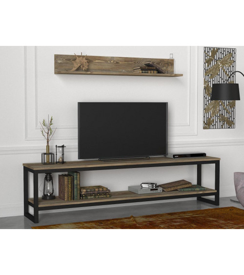 Conjunto mueble TV RIALTO nogal 150 cm