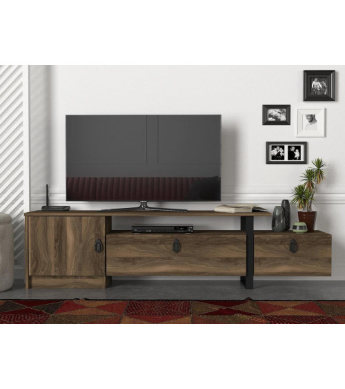 Meuble TV ARAMIS noyer 180 cm