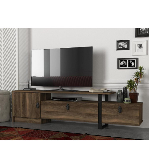 Meuble TV ARAMIS noyer 180 cm