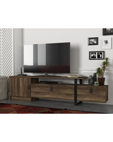 Meuble TV ARAMIS noyer 180 cm