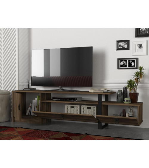 Meuble TV ARAMIS noyer 180 cm