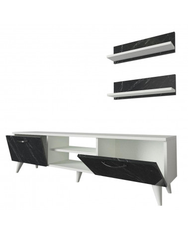 Conjunto mueble TV GLOSS nogal 180 cm