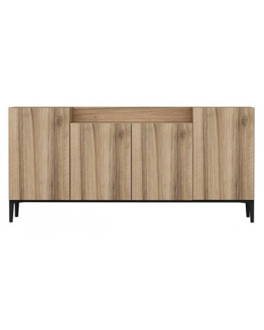 Buffet 4 portes ELLARIA noyer doré 160 cm