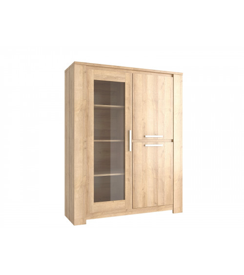 Vaisselier Vitrine JORK en chêne 120cm