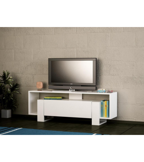 Meuble TV MERY blanc 120 cm