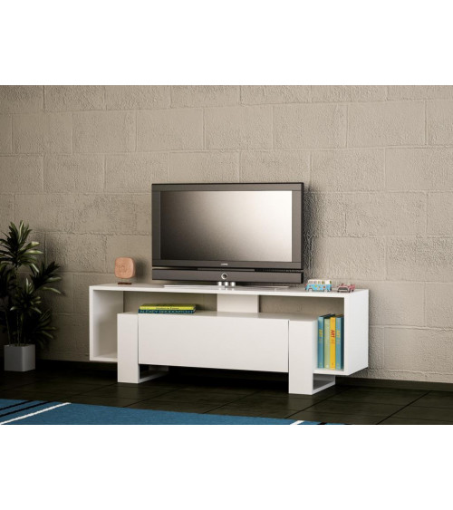 Mueble TV MERY blanco y nogal 120 cm