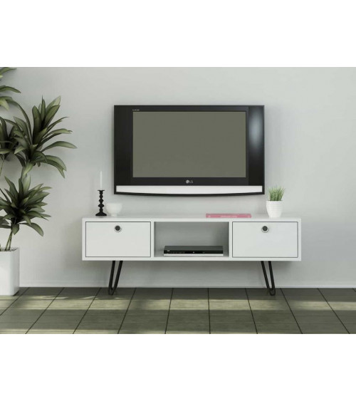 Meuble TV MODA blanc 120 cm