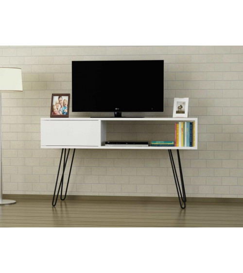 Meuble TV LARA blanc 120 cm