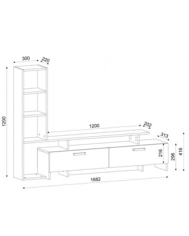 Tutti i mobili TV LOFT con LED