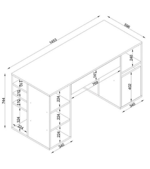 Bureau DIAMOND blanc