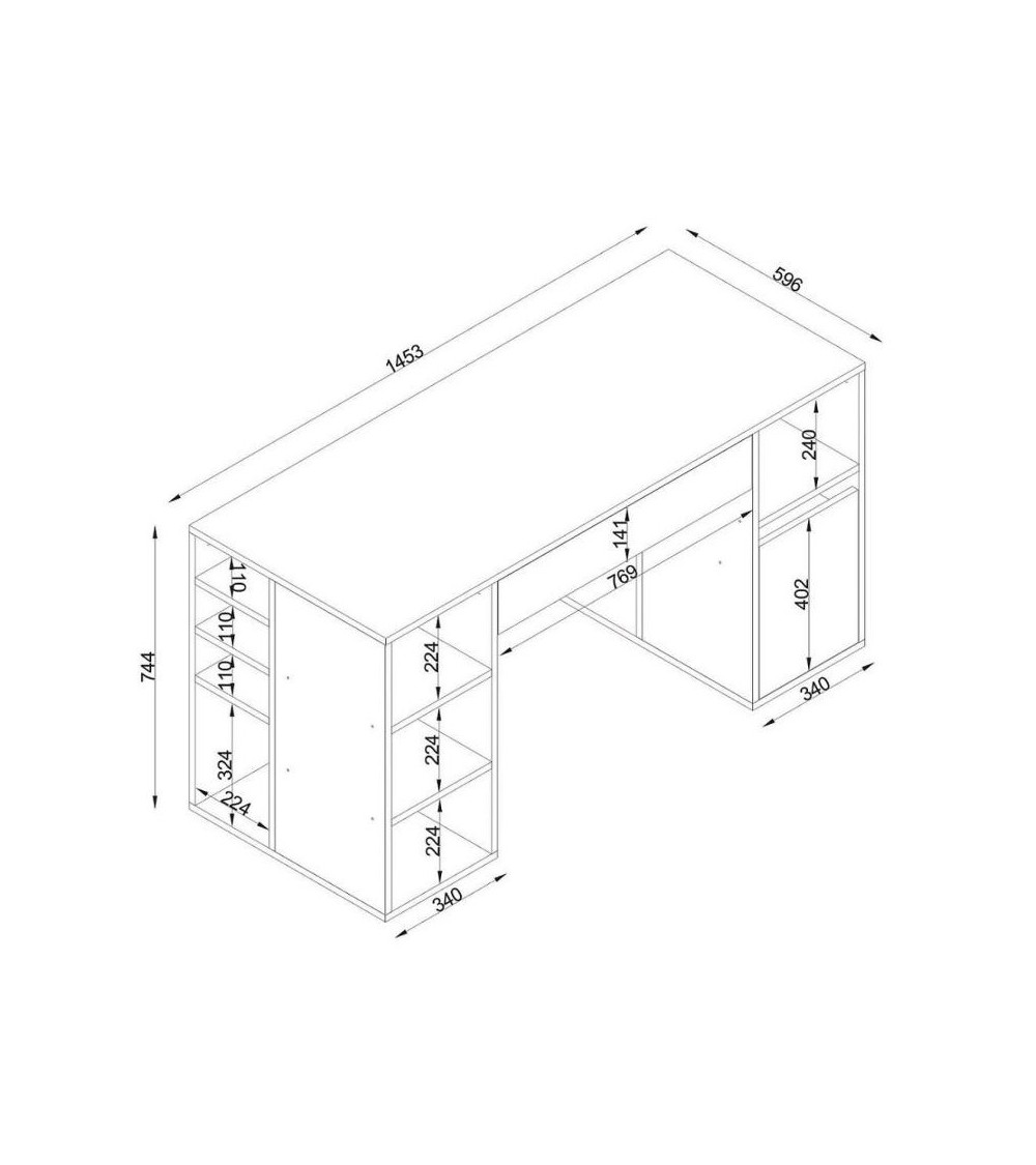Bureau DIAMOND blanc